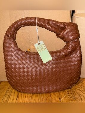 Urban Expressions Braided Hobo Bag - Chestnut Brown